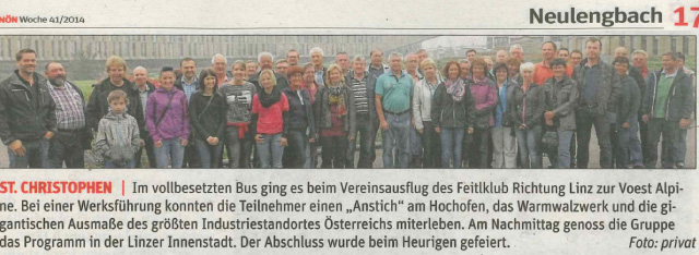 Ausflug Feitlklub 2014